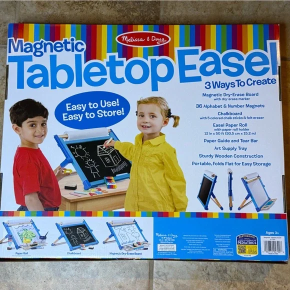 NIB Melissa & Doug Tabletop Easel for ages 3+ - Picture 2 of 6